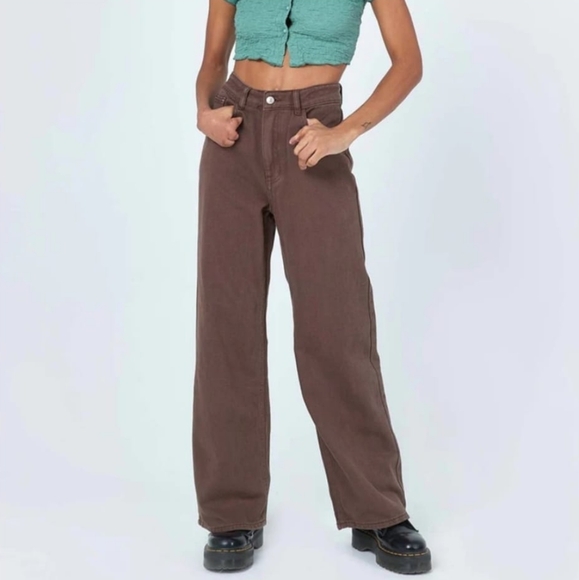 Princess Polly Denim - Princess Polly Denim Jeans Brown